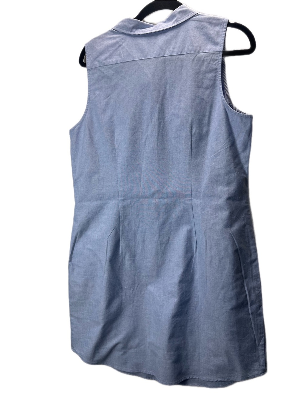 STS Sail to Sable Light Blue Sleeveless Oxford Shift Dress Size Large - Picture 4 of 12